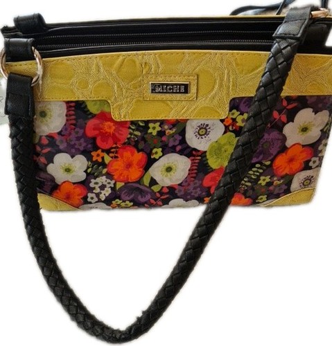 Miche floral patent shoulder - floral,
